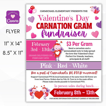 bee kind valentine's day flower fundraiser